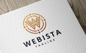 Circular Network W Letter Logo