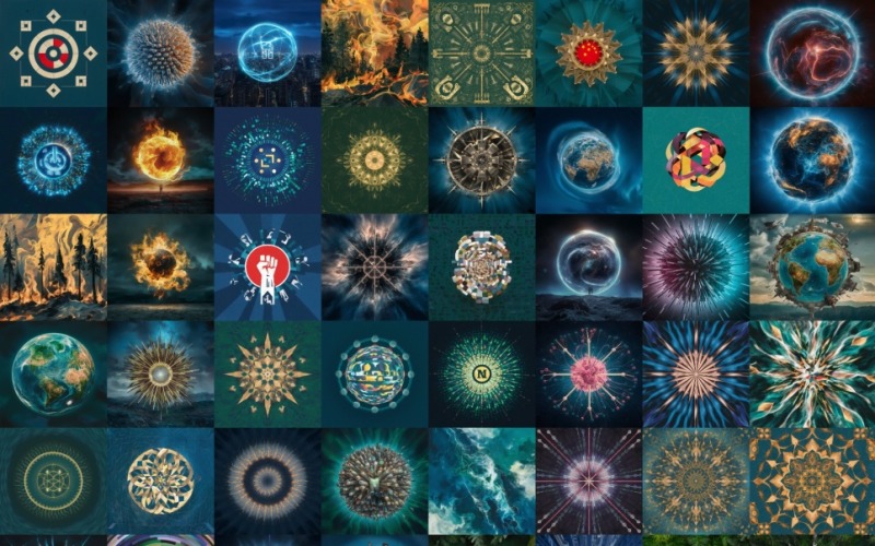 Cosmic Mandala Universe - 50 AI Masterpiece Collection Illustration