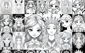 Enchanted Princess Portrait Collection - 24 Unique Designs