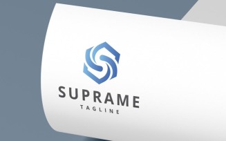 Hexagonal Flowing S Letter Logo