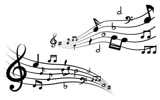 Music Note Icon Vector illustration design template v1.10