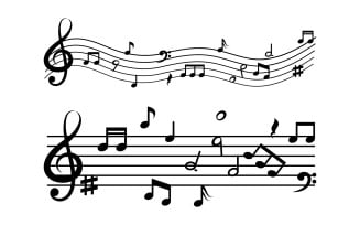 Music Note Icon Vector illustration design template v1.3