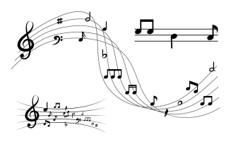 Music Note Icon Vector illustration design template v1.5