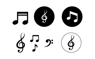 Music Note Icon Vector illustration design template v1.6