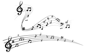 Music Note Icon Vector illustration design template v1.8