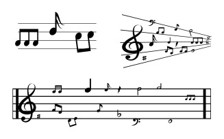 Music Note Icon Vector illustration design template v1.9