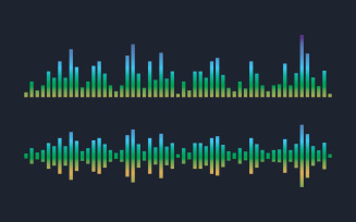 Music Sound Wave illustration design template v.13