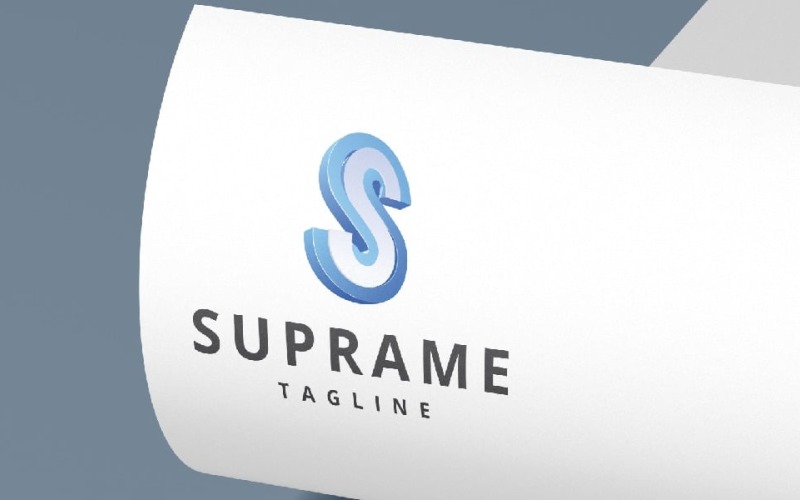 SUPRAME 3D Abstract S Letter Logo Logo Template