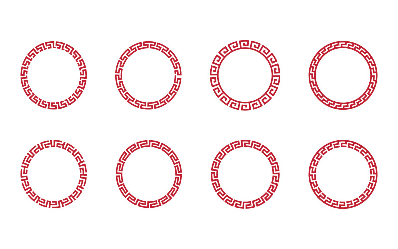 Chinese border Vector illustration design template v.4 Illustration