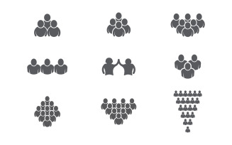 Human care group network and social logo design v1.1