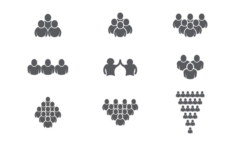 Human care group network and social logo design v1.1 Illustration