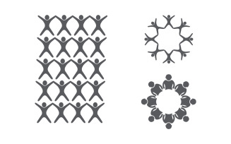 Human care group network and social logo design v1.3