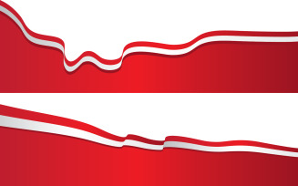 Indonesia Flag Vector Illustration Design Template v.5