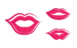 Lips icon vector illustration design Template v.3