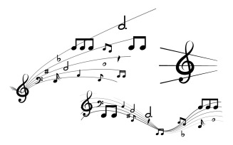 Music Note Icon Vector illustration design template v1.2