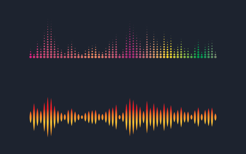 Music Sound Wave illustration design template v1.4 Illustration