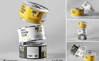 Pet Food Can Mockup Sets Design