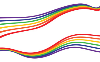 Rainbow vector icon illustration design template v.3