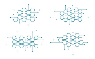 Science Molecule icon Illustration design template v1.7