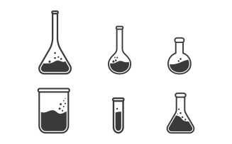 Science Molecule icon Illustration design template v1.8