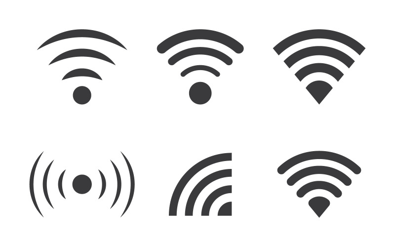 Wifi internet Connection concept icon logo illustration design v1.1 Illustration