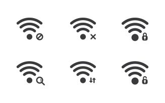 Wifi internet Connection concept icon logo illustration design v1.2
