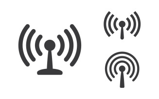 Wifi internet Connection concept icon logo illustration design v1.3