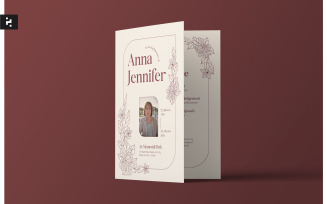 Clean Minimal Funeral Program