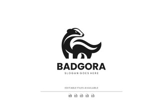 Silhouette Modern Badger Logo Design