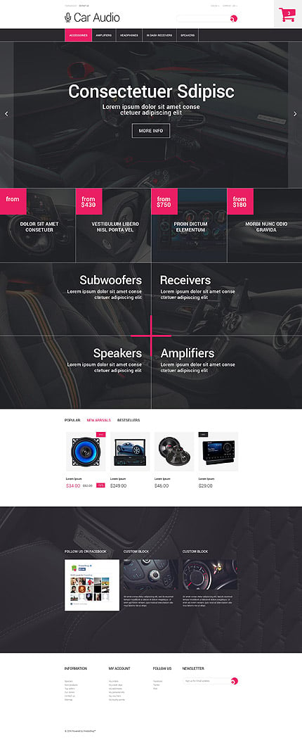 Kit Graphique #53686 Audio Boutique-ecommerce Prestashop Template - PrestaShop Main Page Screenshot