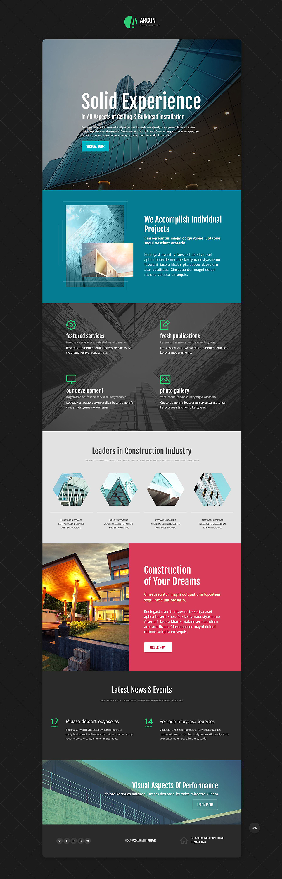 Architecture Responsive Landing Page Template New Screenshots BIG