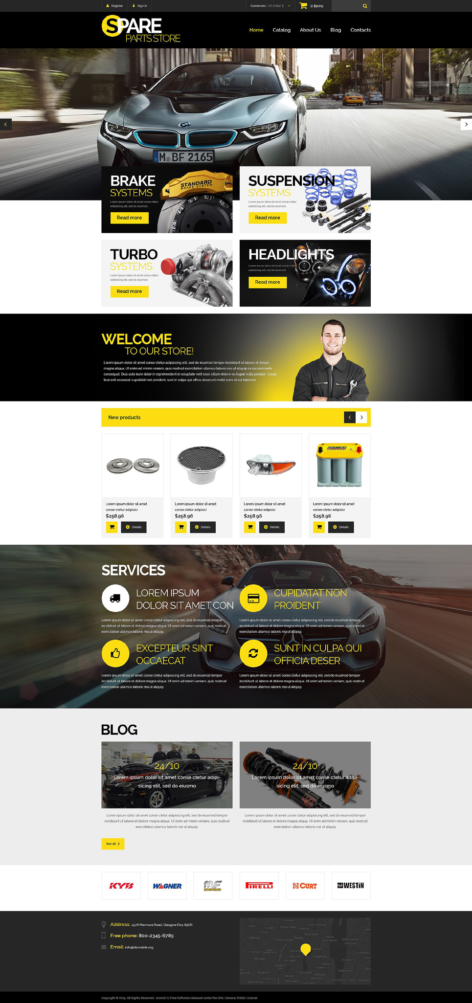 Car Spares VirtueMart Template New Screenshots BIG