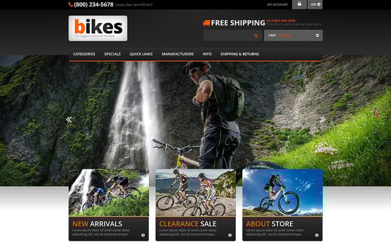 Cycling Bootstrap ZenCart Template Big Screenshot Cycling Responsive ZenCart Template New Screenshots BIG