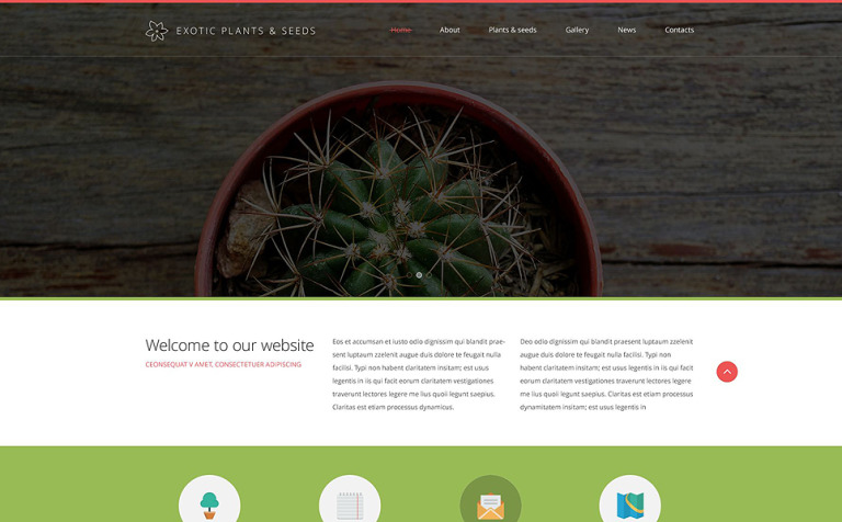 Exotic Plants Responsive Website Theme Big Screenshot Exotic Plants Website Template New Screenshots BIG