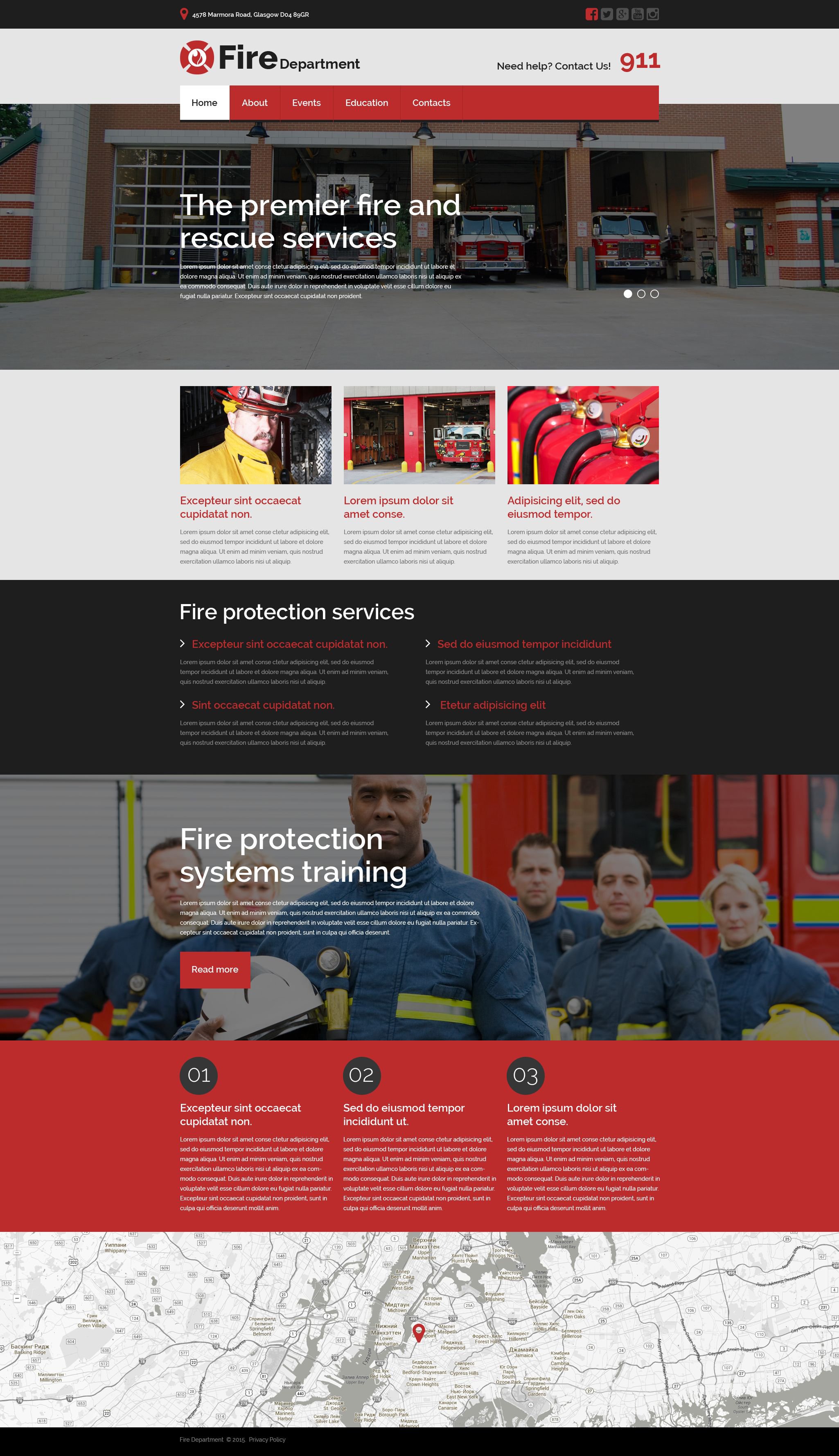 Fire Department Website Template