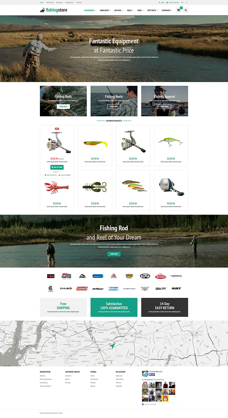 Fishing Supplies OpenCart Template New Screenshots BIG