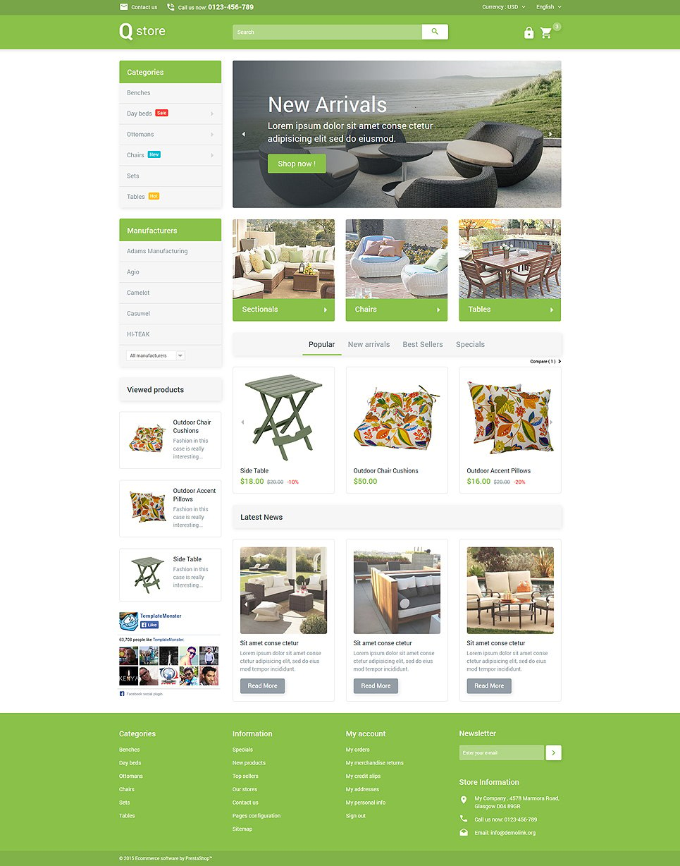 Garden Furniture PrestaShop Theme New Screenshots BIG