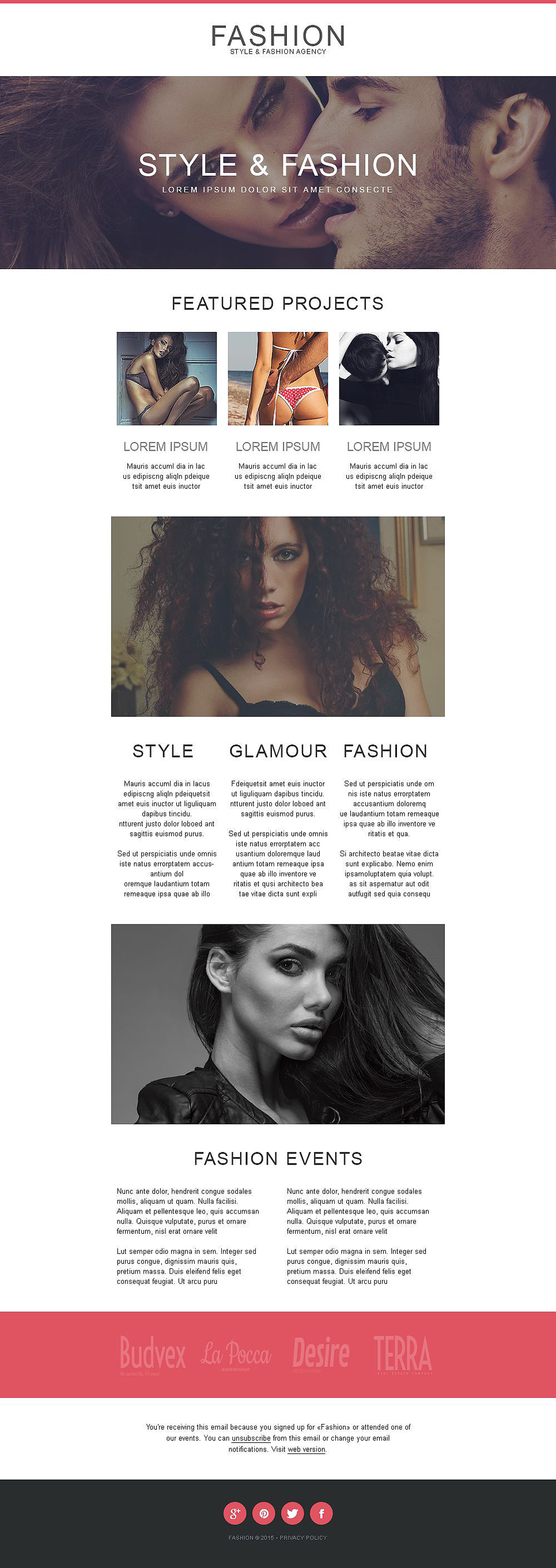 Model Agency Responsive Newsletter Template New Screenshots BIG