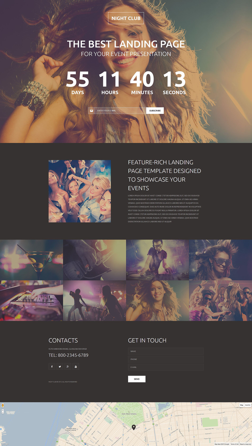 Night Club Responsive Landing Page Template New Screenshots BIG