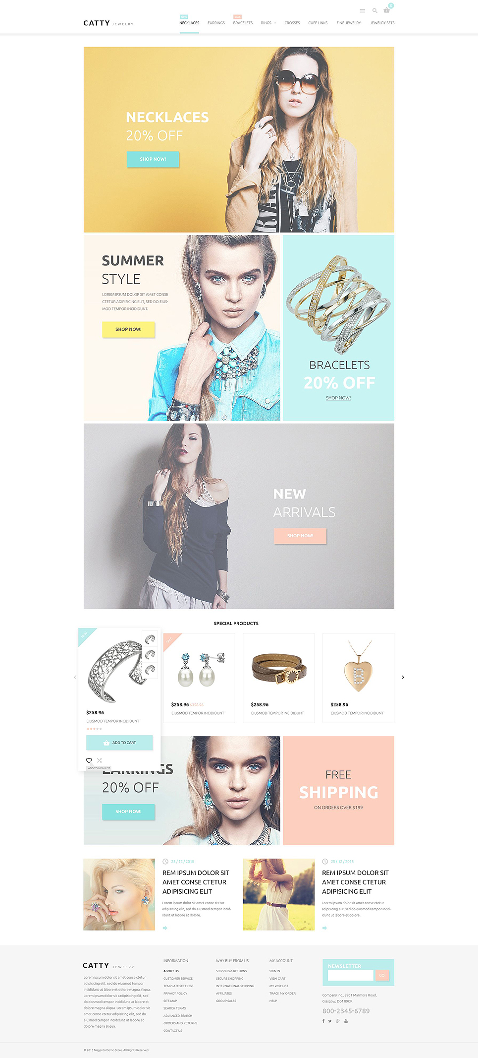 Precious Jewelry Magento Theme New Screenshots BIG