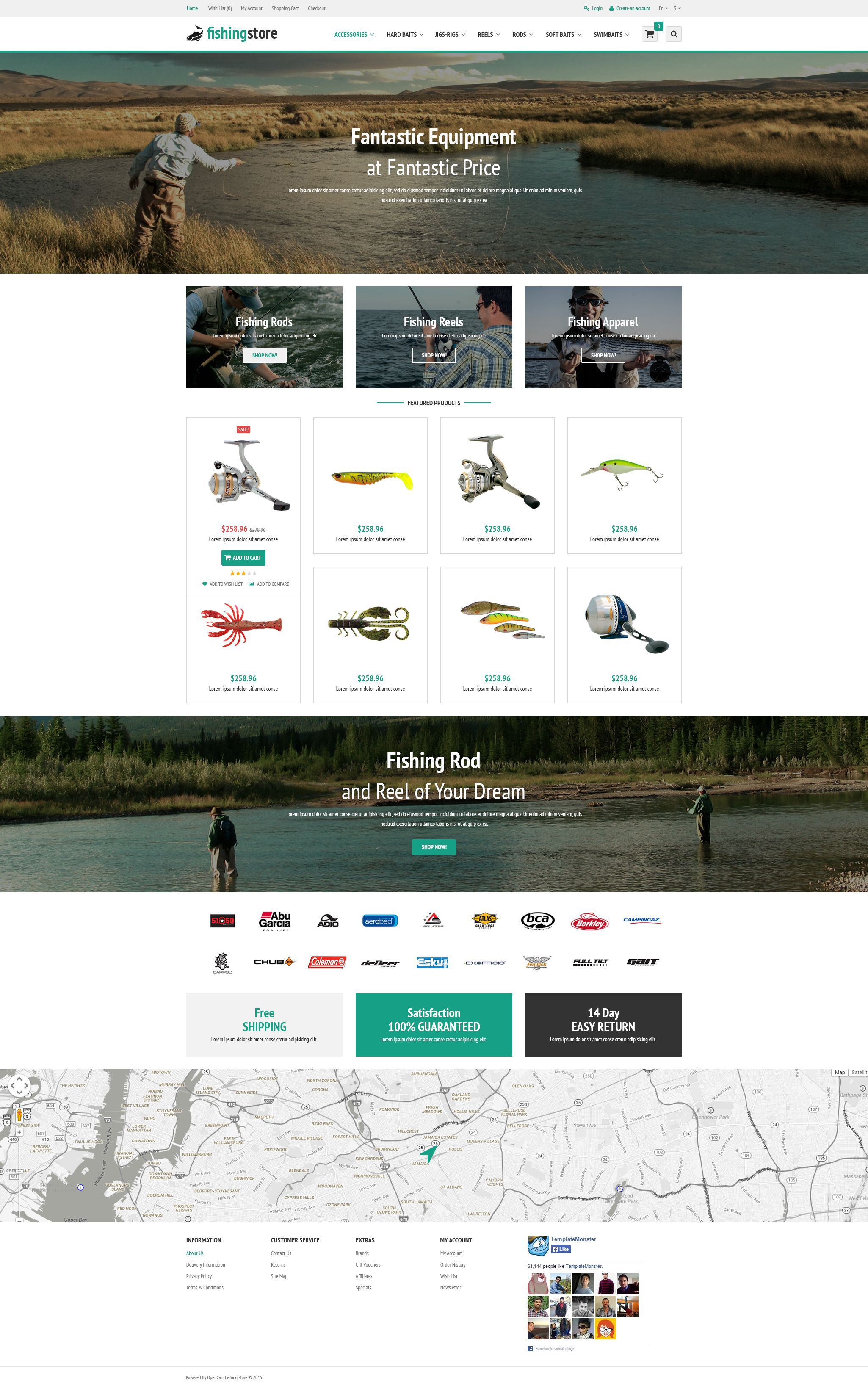 Responzivní OpenCart šablona "Fishing Supplies" #53662 - screenshot