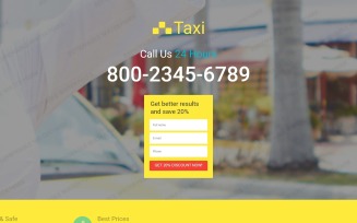 Taxi Responsive Landing Page Template
