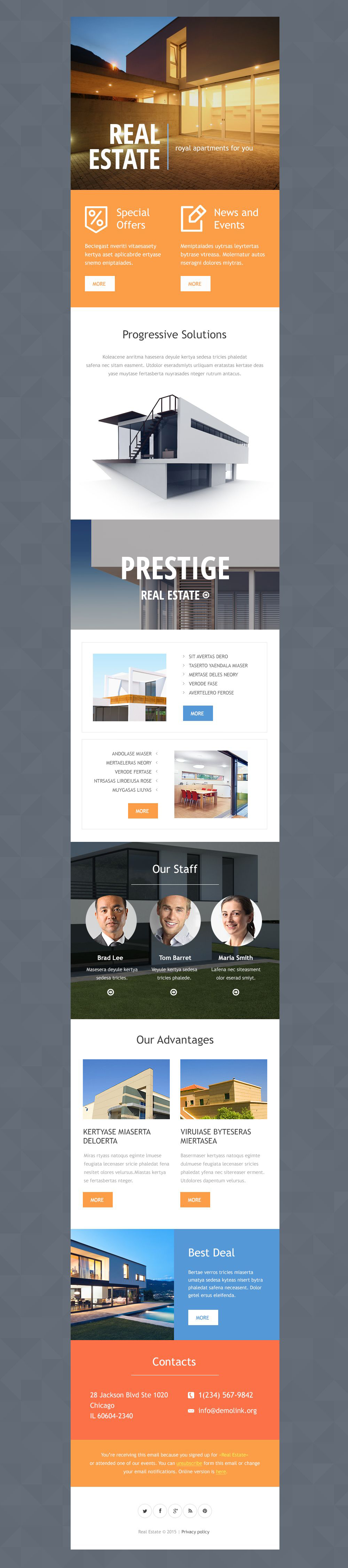 Template di Newsletter Responsive #53671 per Un Sito di Agenzia Immobiliare - screenshot