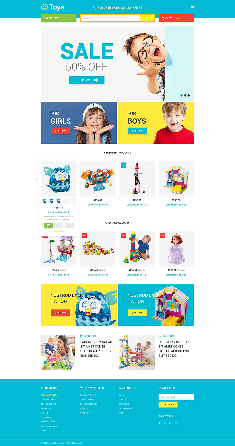 Toys Store Magento Theme New Screenshots BIG