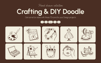 Crafting and DIY Doodle Icon set