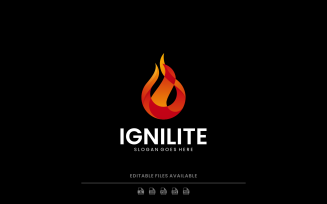 Gradient Modern Ignilite Logo Design