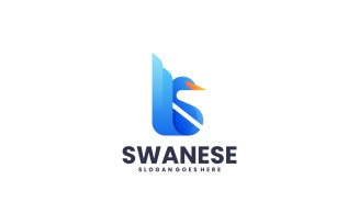 Gradient Modern Swan Logo Design 248