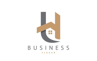 Initial Letter H Minimalist Logo V9