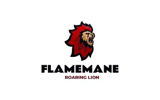Mascot Modern Lion Logo Design 895