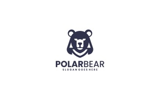Monochrome Polar Bear Logo Design